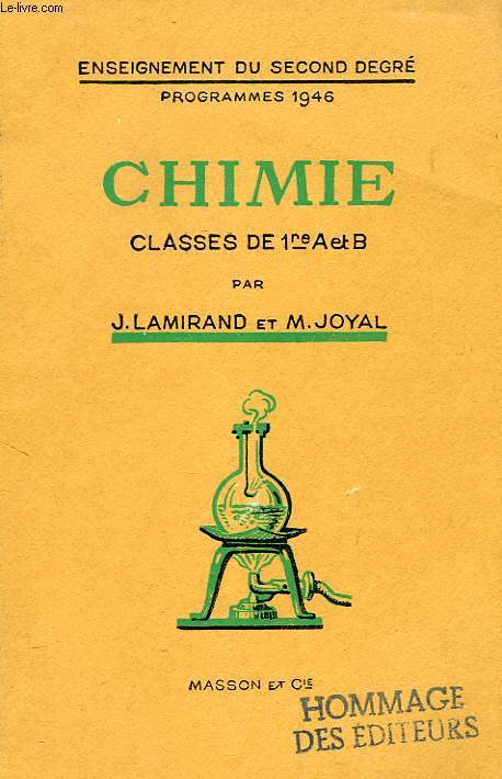 CHIMIE, CLASSES DE 1re A ET B