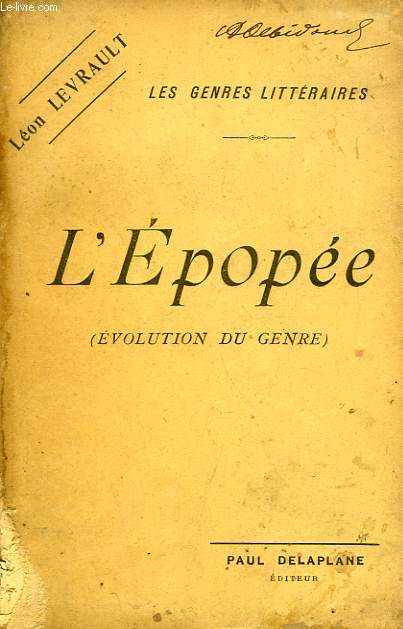 L'EPOPEE (EVOLUTIONDU GENRE)