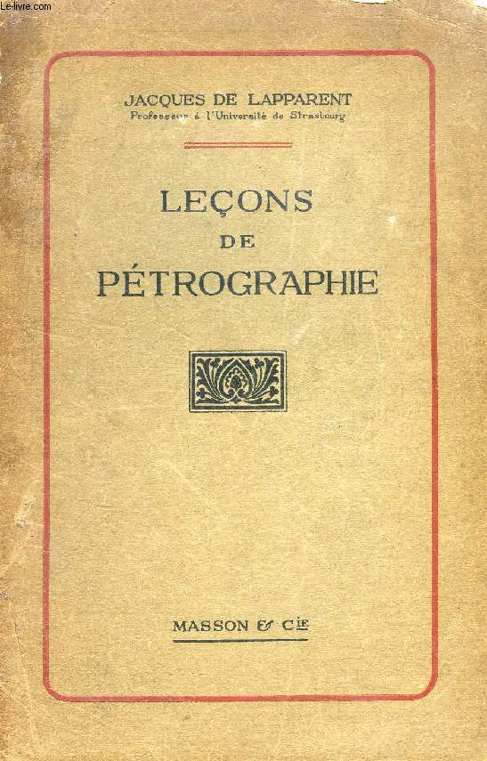 LECONS DE PETROGRAPHIE