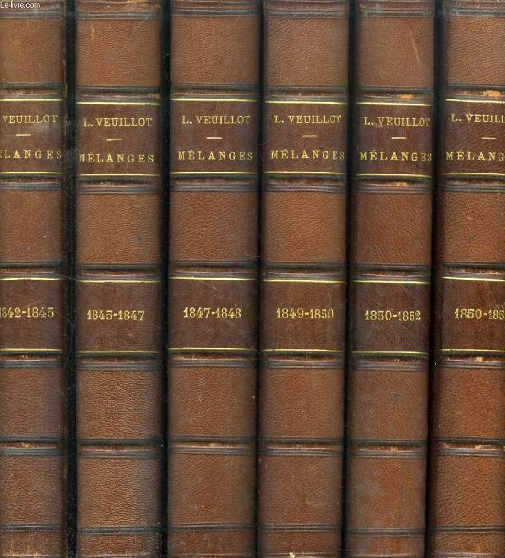 MELANGES RELIGIEUX, HISTORIQUES, POLITIQUES ET LITTERAIRES, 18 VOLUMES (1842-1872)