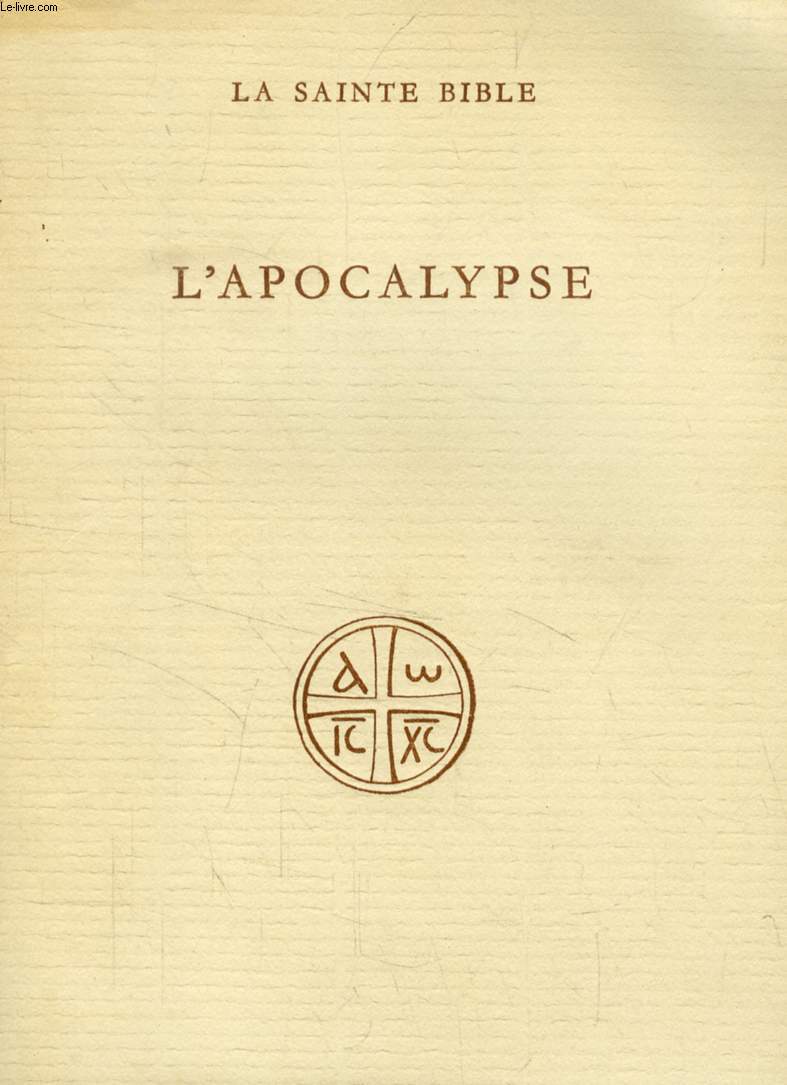 L'APOCALYPSE (Collection 'LA SAINTE BIBLE')