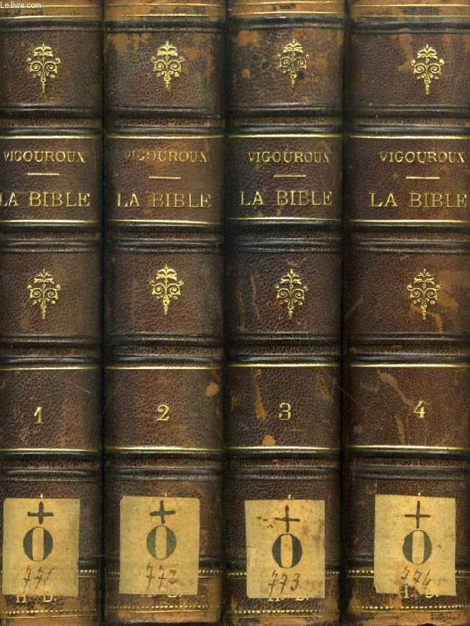 LA BIBLE ET LES DECOUVERTES MODERNES EN PALESTINE, EN EGYPTE ET EN ASSYRIE, 4 TOMES