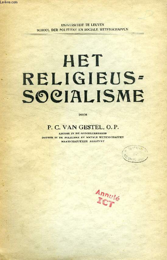 HET RELIGIEUSSOCIALISME (HET RELIGIEUS-SOCIALISME)
