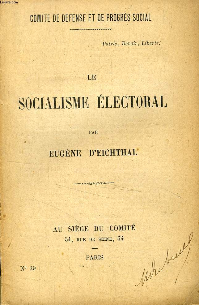 LE SOCIALISME ELECTORAL