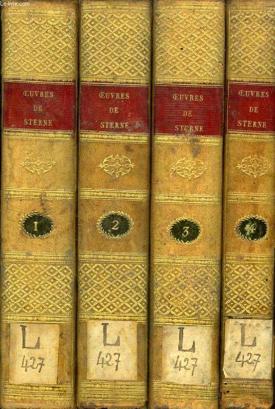OEUVRES COMPLETES DE L. STERNE, 4 TOMES