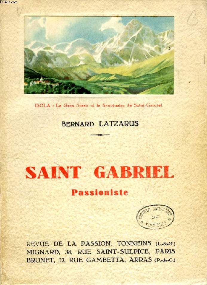 SAINT GABRIEL, PASSIONISTE