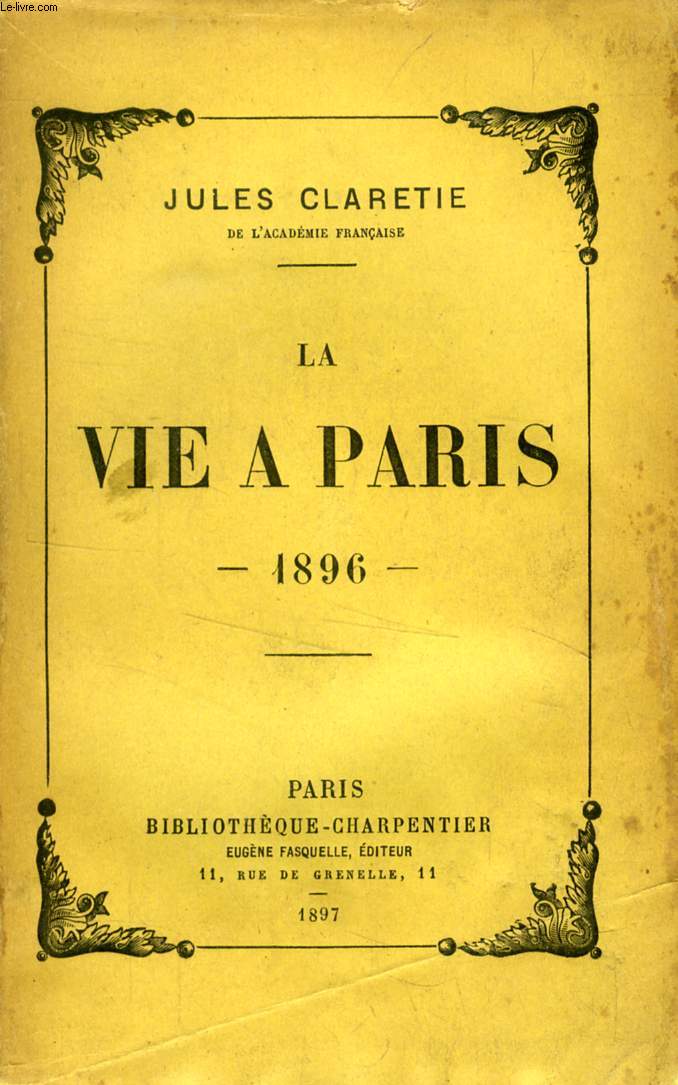 LA VIE A PARIS, 1896