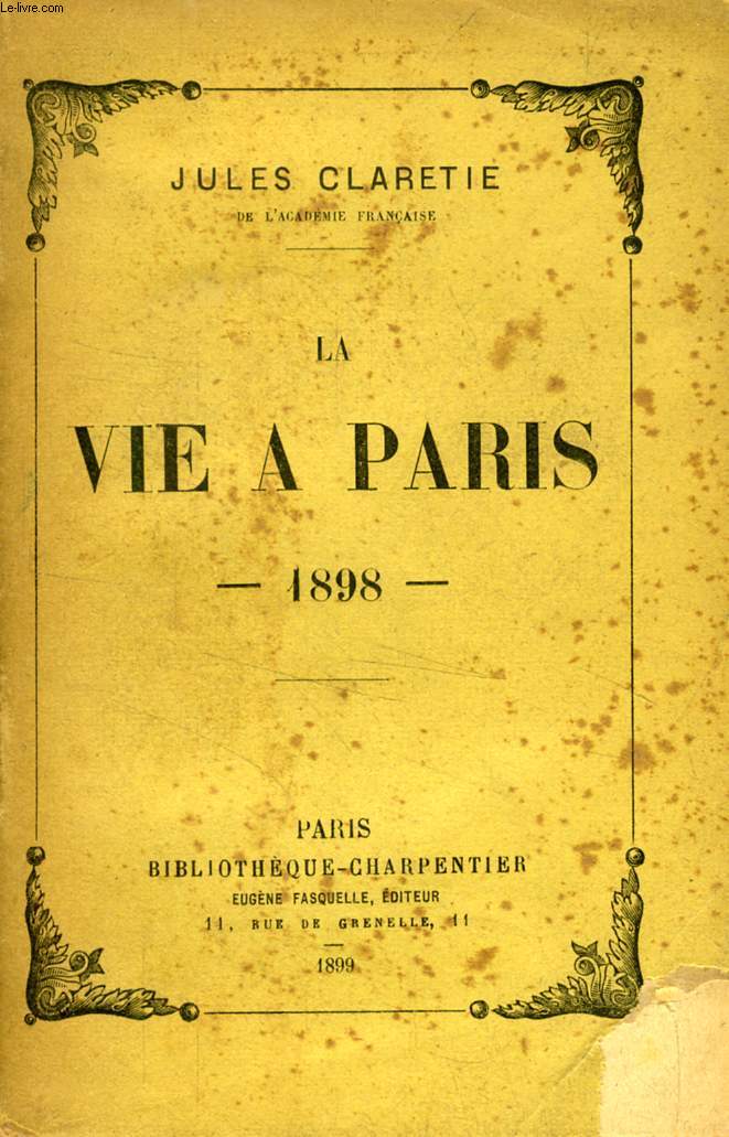 LA VIE A PARIS, 1898