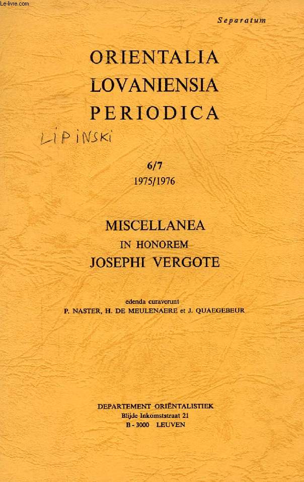 ORIENTALIA LOVANIENSIA PERIODICA, 6-7, 1975-1976 (SEPARATUM), P3-(N)-HR, FILS DE RAUCAKA'