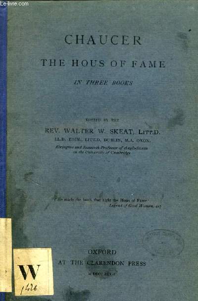 THE HOUSE OF FAME, IN THREE BOOKS