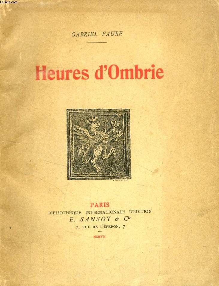 HEURES D'OMBRIE