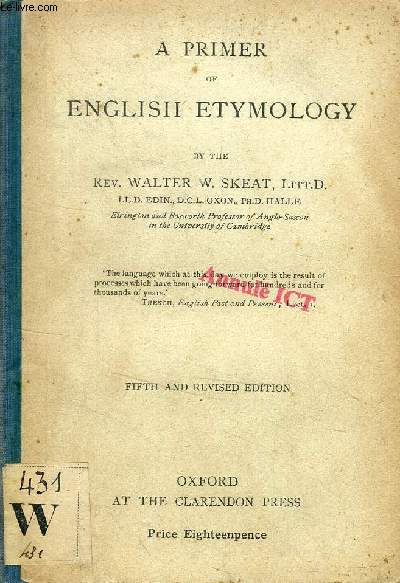 A PRIMER OF ENGLISH ETYMOLOGY