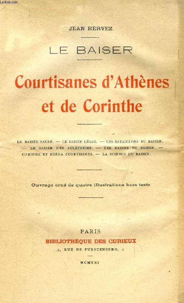 LE BAISER, COURTISANES D'ATHENES ET DE CORINTHE