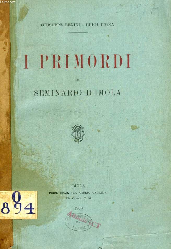 I PRIMORDI DEL SEMINARIO D'IMOLA