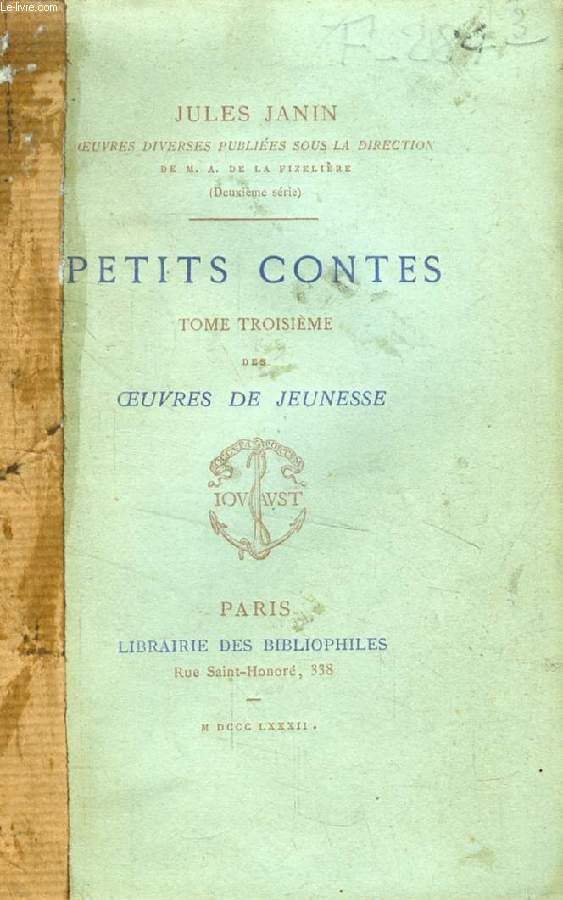 PETITS CONTES, TOME III DES OEUVRES DE JEUNESSE