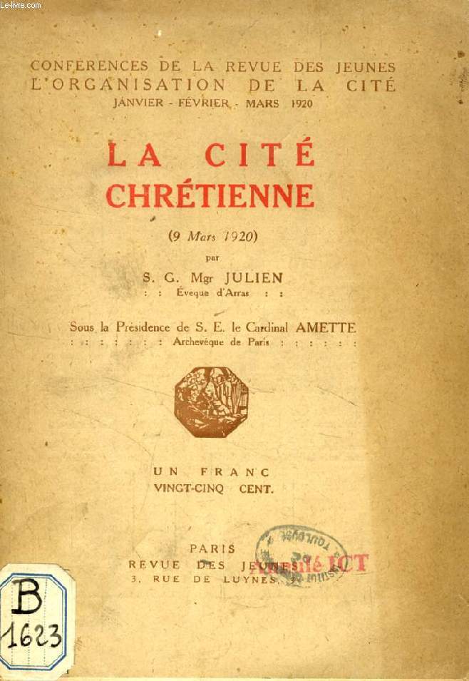 LA CITE CHRETIENNE (9 MARS 1920)