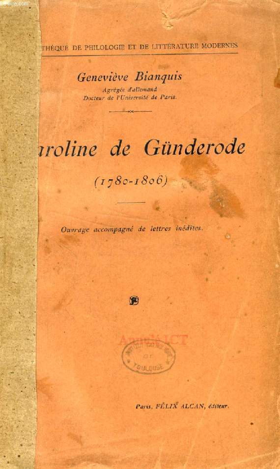 CAROLINE DE GNDERODE, 1780-1806
