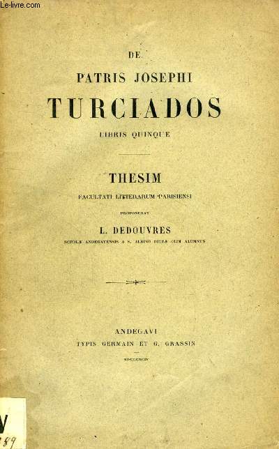 DE PATRIS TURCIADOS LIBRIS QUINQUE (THESIS)