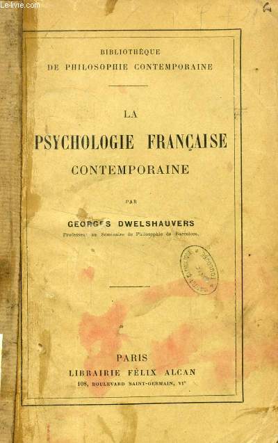 LA PSYCHOLOGIE FRANCAISE CONTEMPORAINE