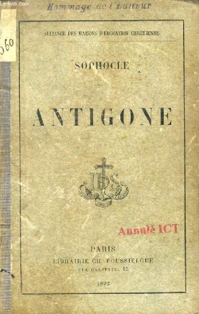 ANTIGONE, Edition Classique