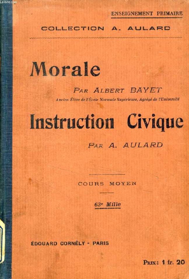 MORALE / INSTRUCTION CIVIQUE, COURS MOYEN