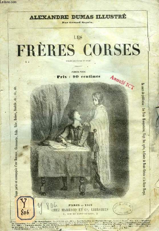 LES FRERES CORSES, 2 PARTIES (2 VOLUMES)