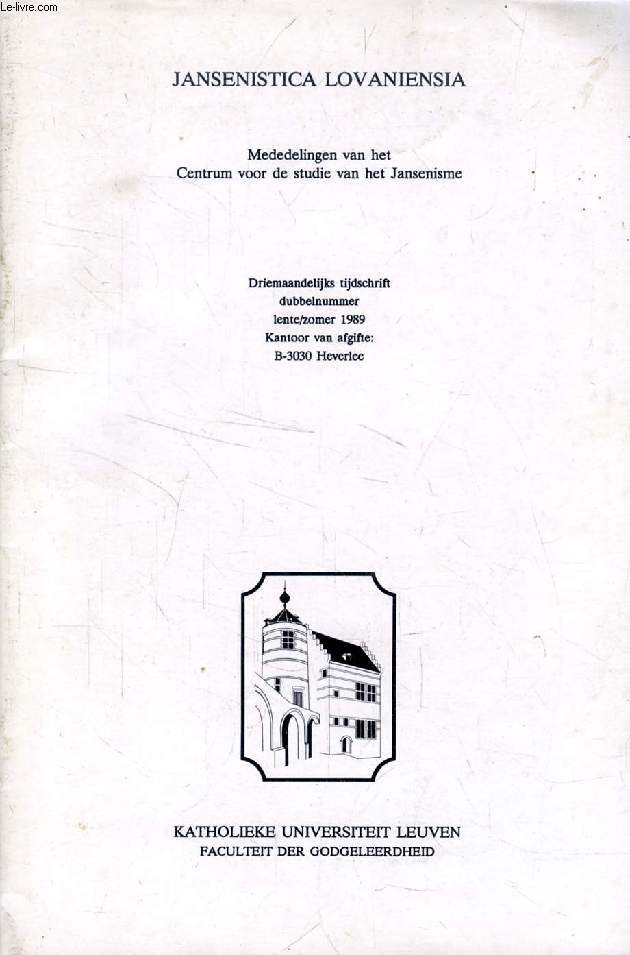 JANSENISTICA LOVANIENSIA, LENTE/ZOMER 1989, EMILE JACQUES