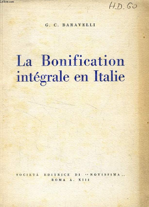 LA BONIFICATION INTEGRALE EN ITALIE