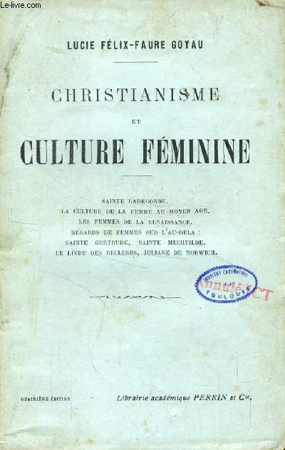 CHRISTIANISME ET CULTURE FEMININE