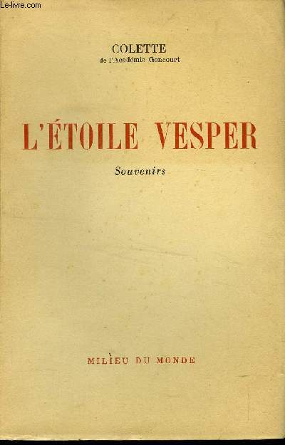 L ETOILE VESPER - SOUVENIRS
