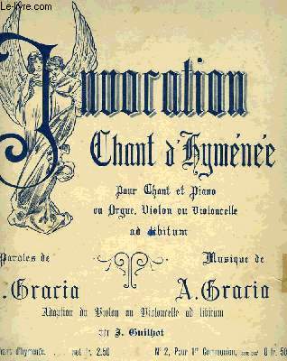 INVOCATION, CHANT D'HYMENEE
