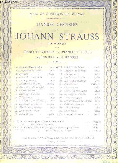 DANSES CHOISIES DE JOHANN STRAUSS