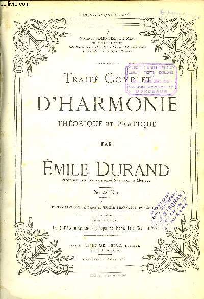 TRAITE COMPLET D'HARMONIE
