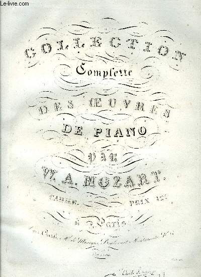 COLLECTION COMPLETE DES OEUVRES DE PIANO