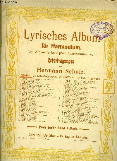 LYRISCHES ALBUM FUR HARMONIUM (ALBUM LYRIQUE POUR L'HARMONIUM)