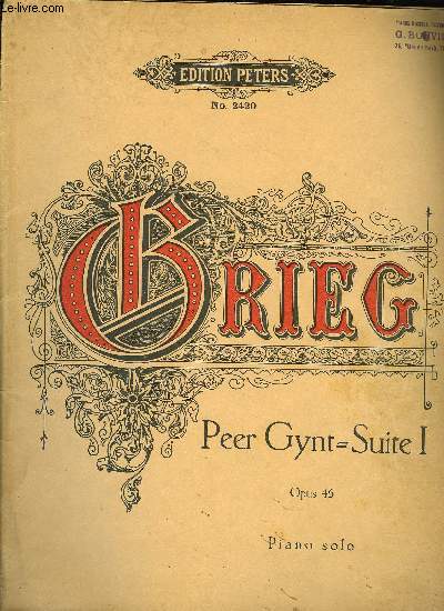 PEER GYNT SUITE I piano solo