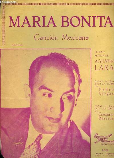 MARIA BONITA cancion mexicana PIANO ET CHANT