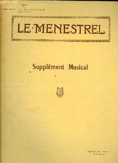 ANTAR piano et chant supplment au MENESTREL du 21 Avril1922