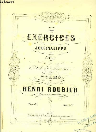 EXERCICES JOURNALIERS extrait de l'tude du Mcanisme du piano Oeuv.36