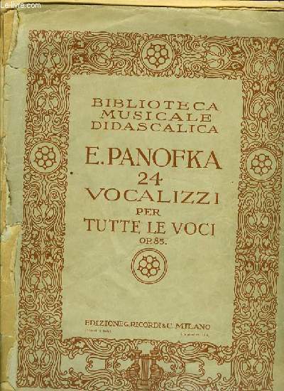 24 VOCALIZZI PER TUTTE LE VOCI OP.85 BIBLIOTECA MUSICALE DIDASCALIA