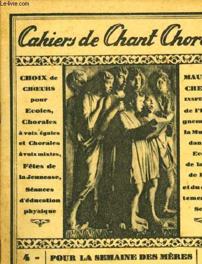 CAHIERS DE CHANT CHORAL NIV
