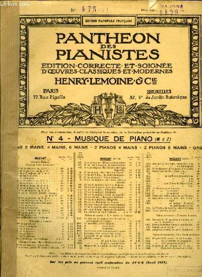 NOUVELLES ETUDES DE MECANISME pour le piano EDITION CLASSIQUE A. DURAND & FILS N9376