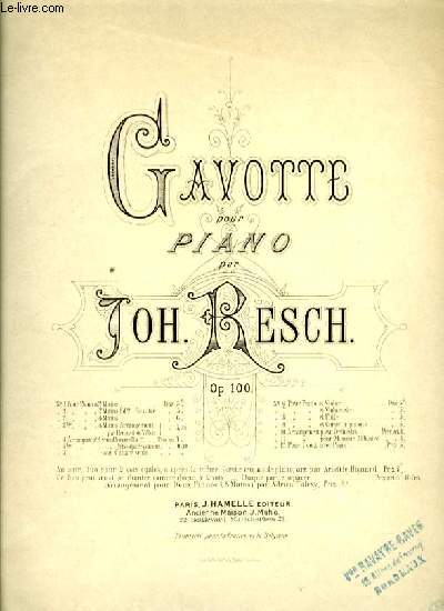 GAVOTTE pour piano OP.100