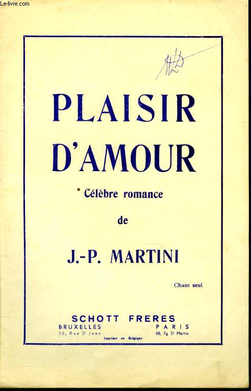 PLAISIR D'AMOUR CELEBRE ROMANCE