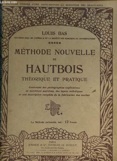 METHODE NOUVELLE DE HAUTBOIS THEORIQUE ET PRATIQUE.