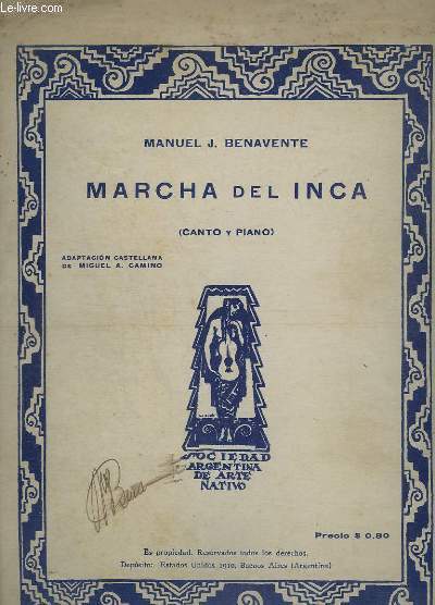 MARCHA DES INCA - CANTO Y PIANO.