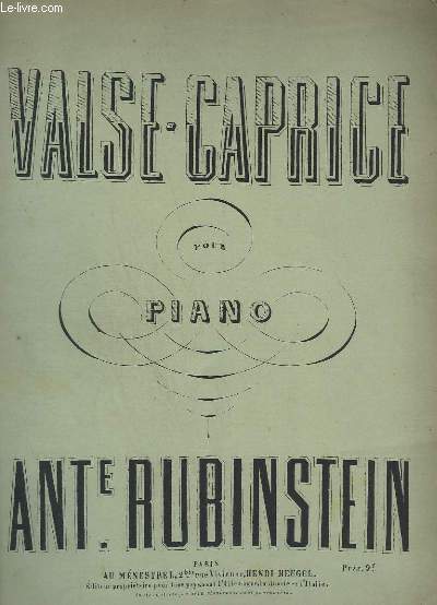 VALSE - CAPRICE POUR PIANO.