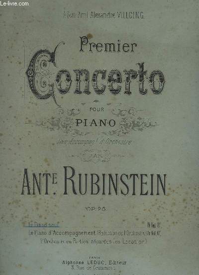 CONCERTO 4 VOLUMES - PREMIER CONCERTO POUR PIANO SEUL - OP.25. + DEUXIEME CONCERTO POUR PIANO SEUL - OP.35. + TROISIEME CONCERTO POUR PIANO SEUL - OP.45. + QUATRIEME CONCERTO POUR PIANO AVEC ACCOMPAGNEMENT D'ORCHESTRE - OP.70.