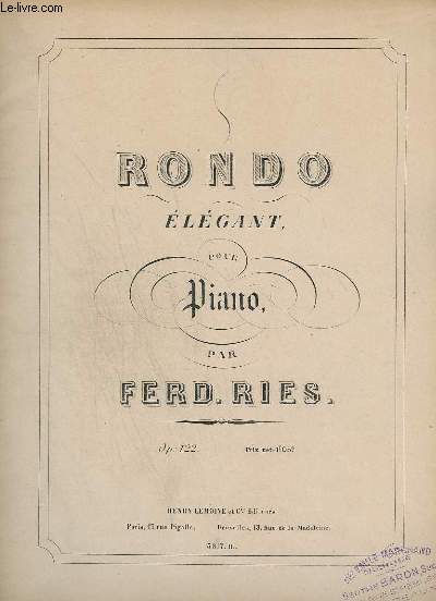 RONDO ELEGANT POUR PIANO - OP.122.- PANTHEON DES PIANISTES N24.