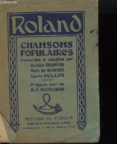 ROLAND - CHANSONS POPULARES - INCOMPLET.